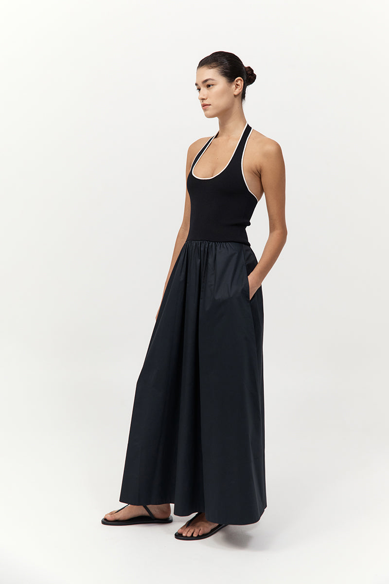 St Agni Halter Gathered Dress