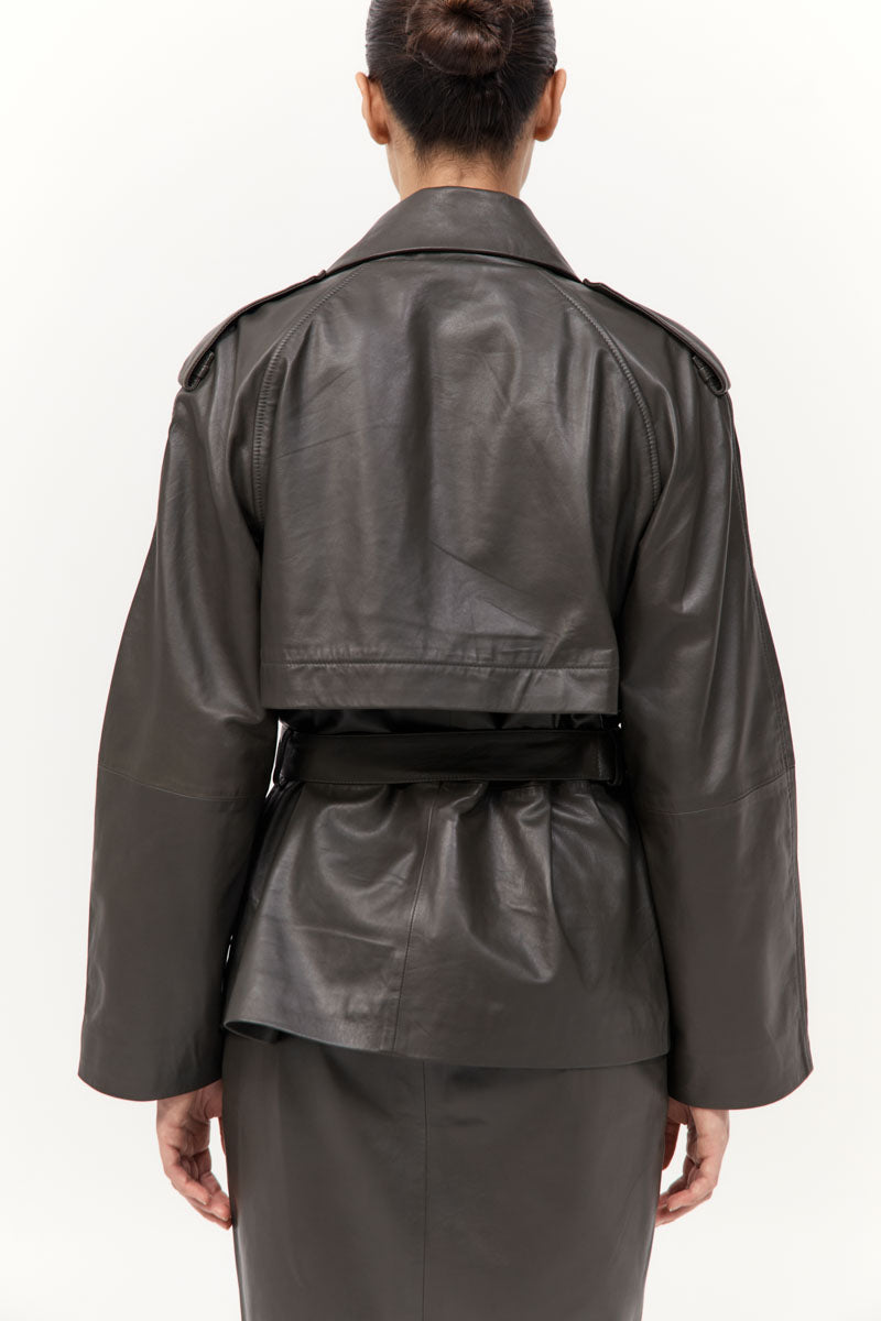 St Agni Leather Pencil Skirt