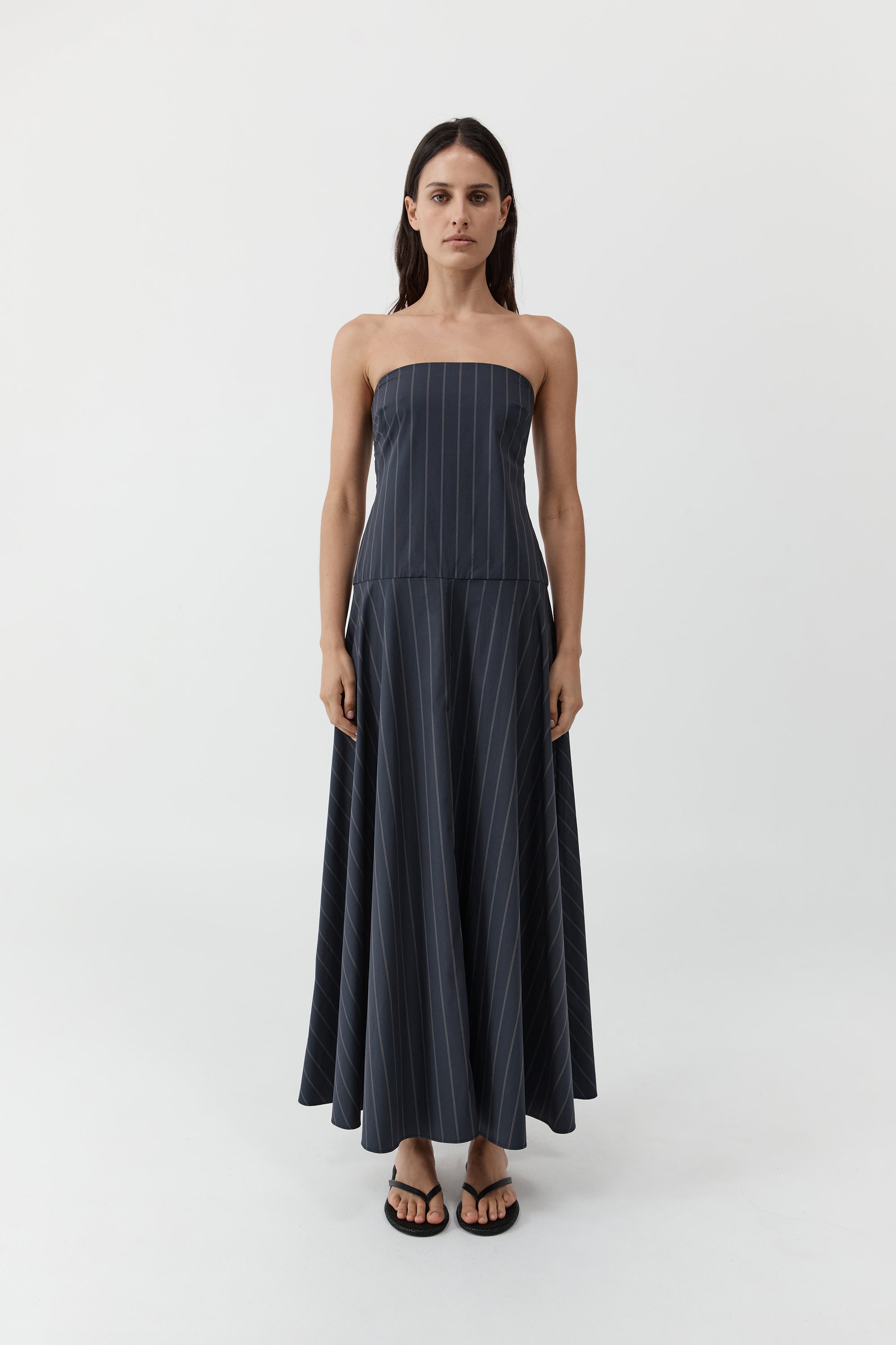 St Agni Strapless Rouleau Dress