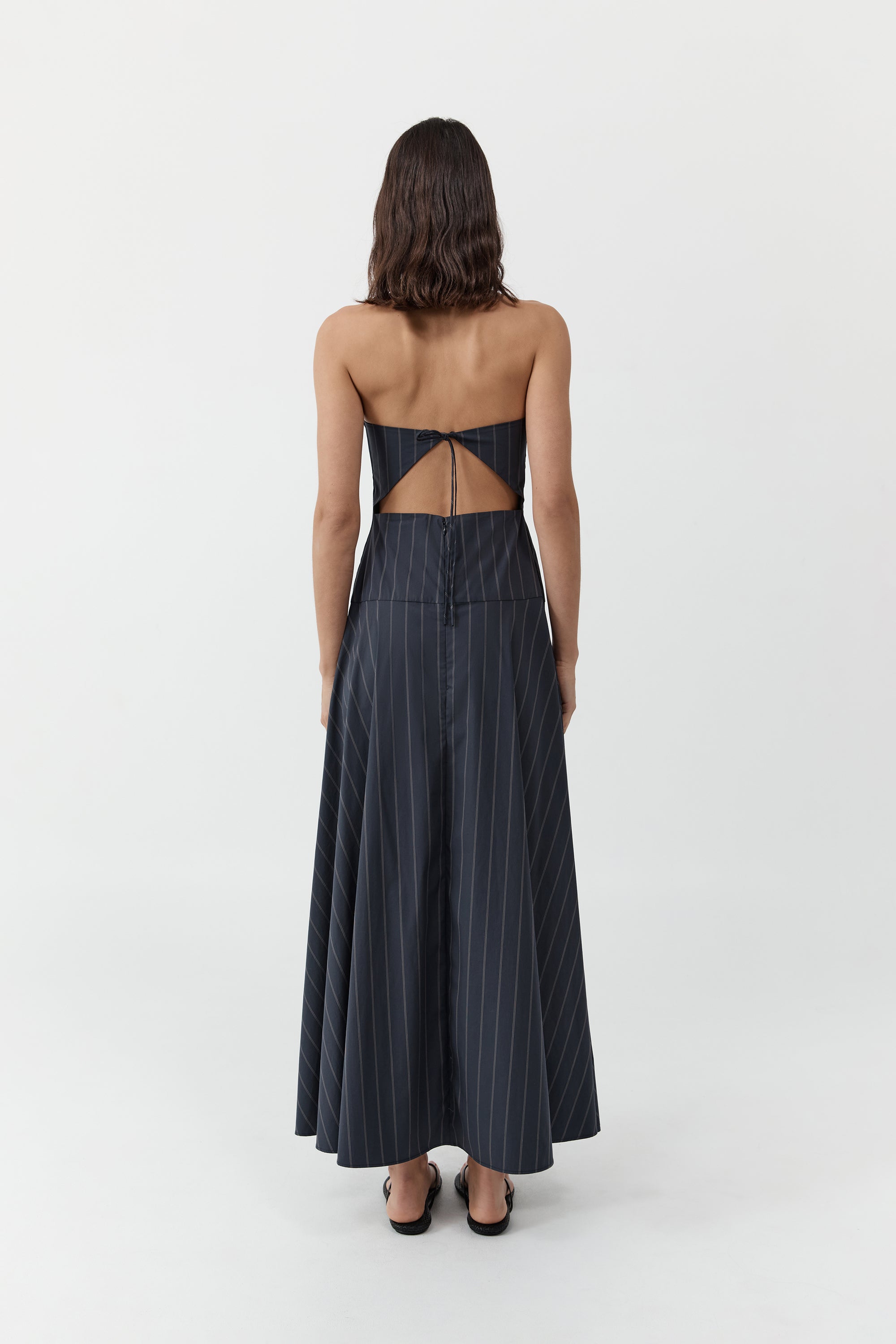 St Agni Strapless Rouleau Dress