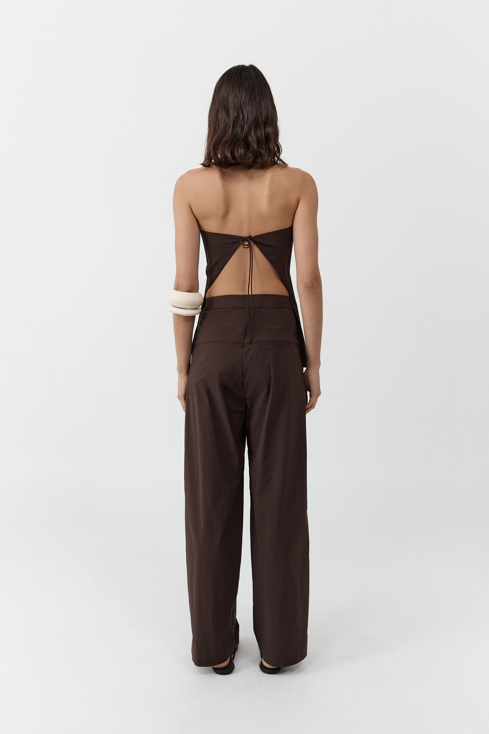 St Agni Strapless Rouleau Tie Top