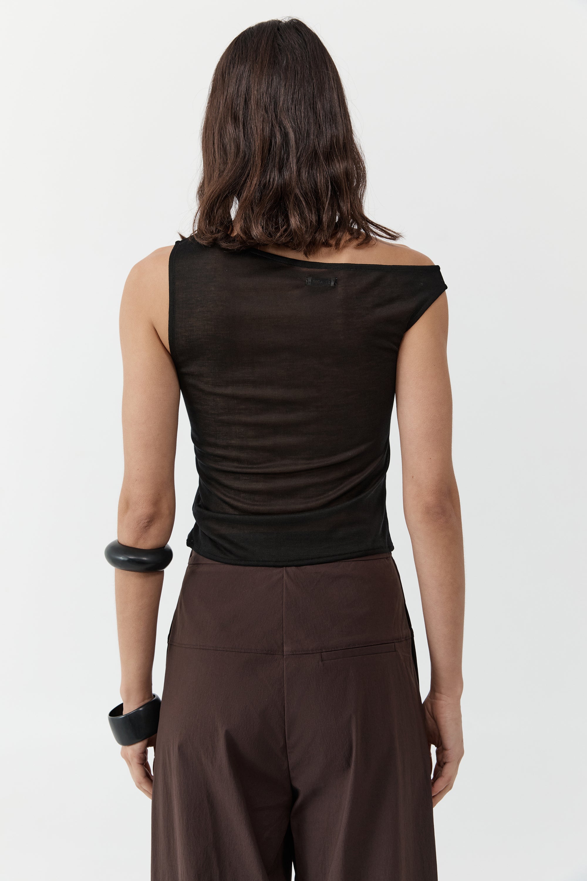 St Agni Relaxed Pleat Pants-Bark