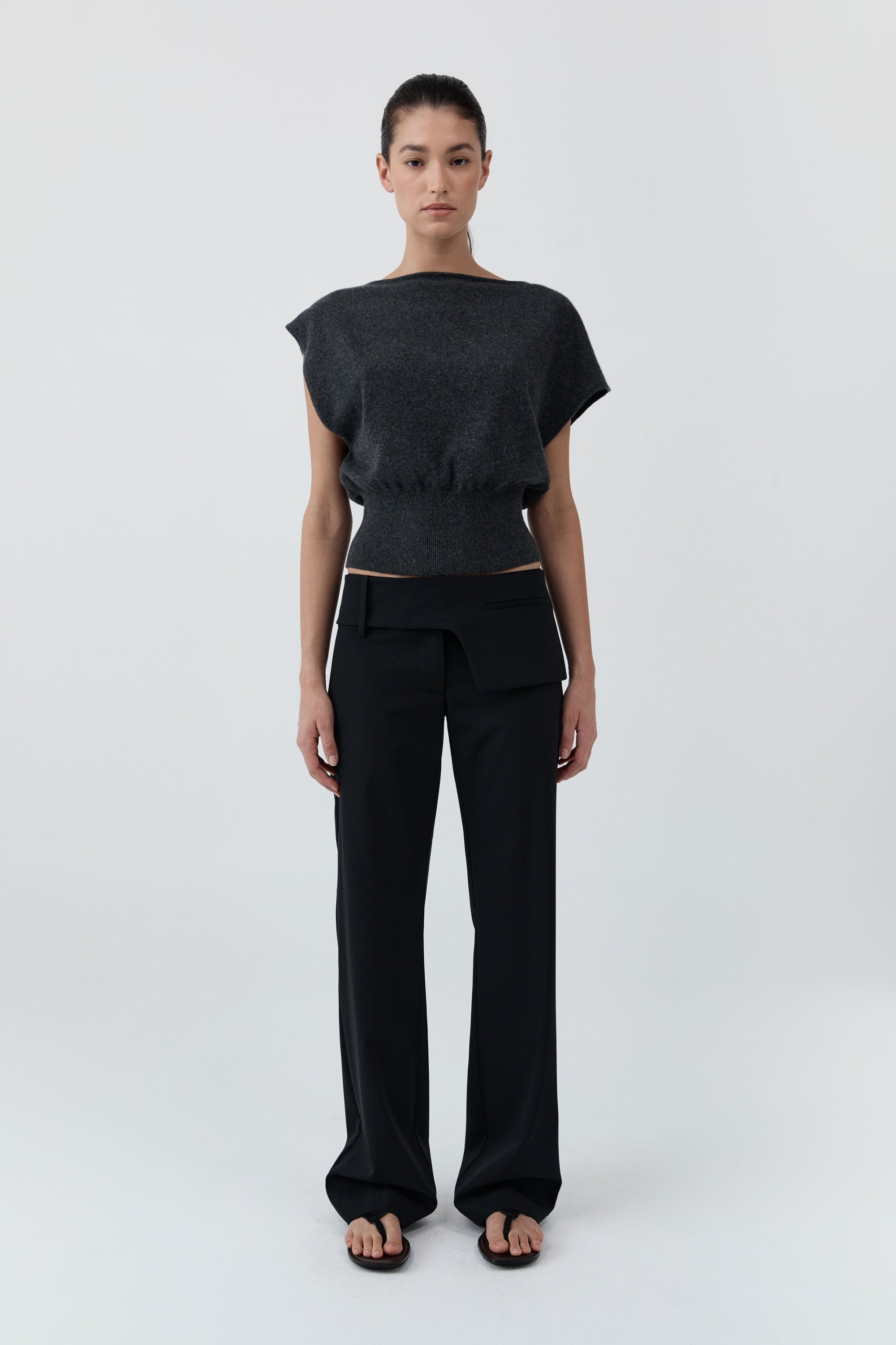 St Agni Cashmere Asymmetrical Top