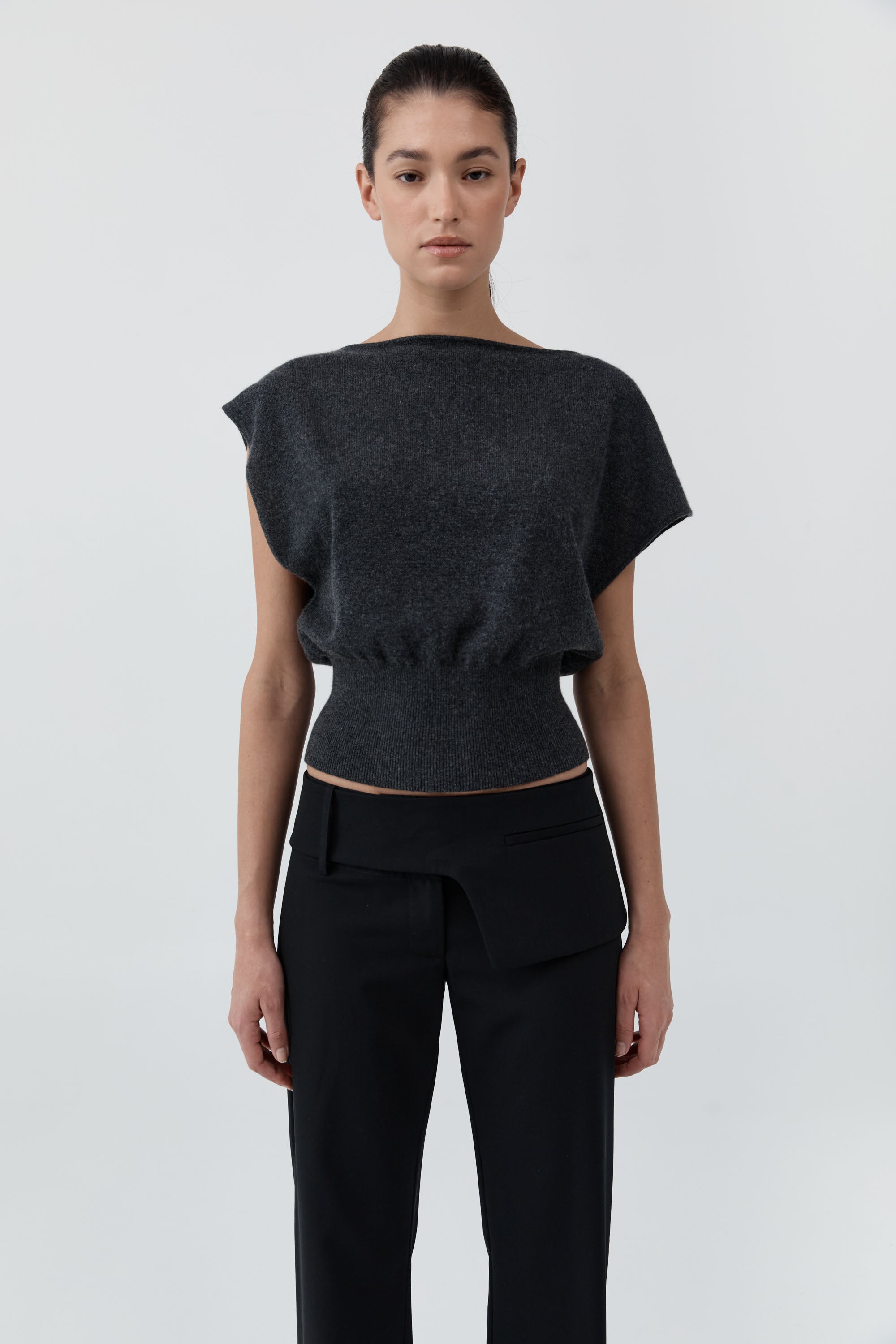St Agni Cashmere Asymmetrical Top