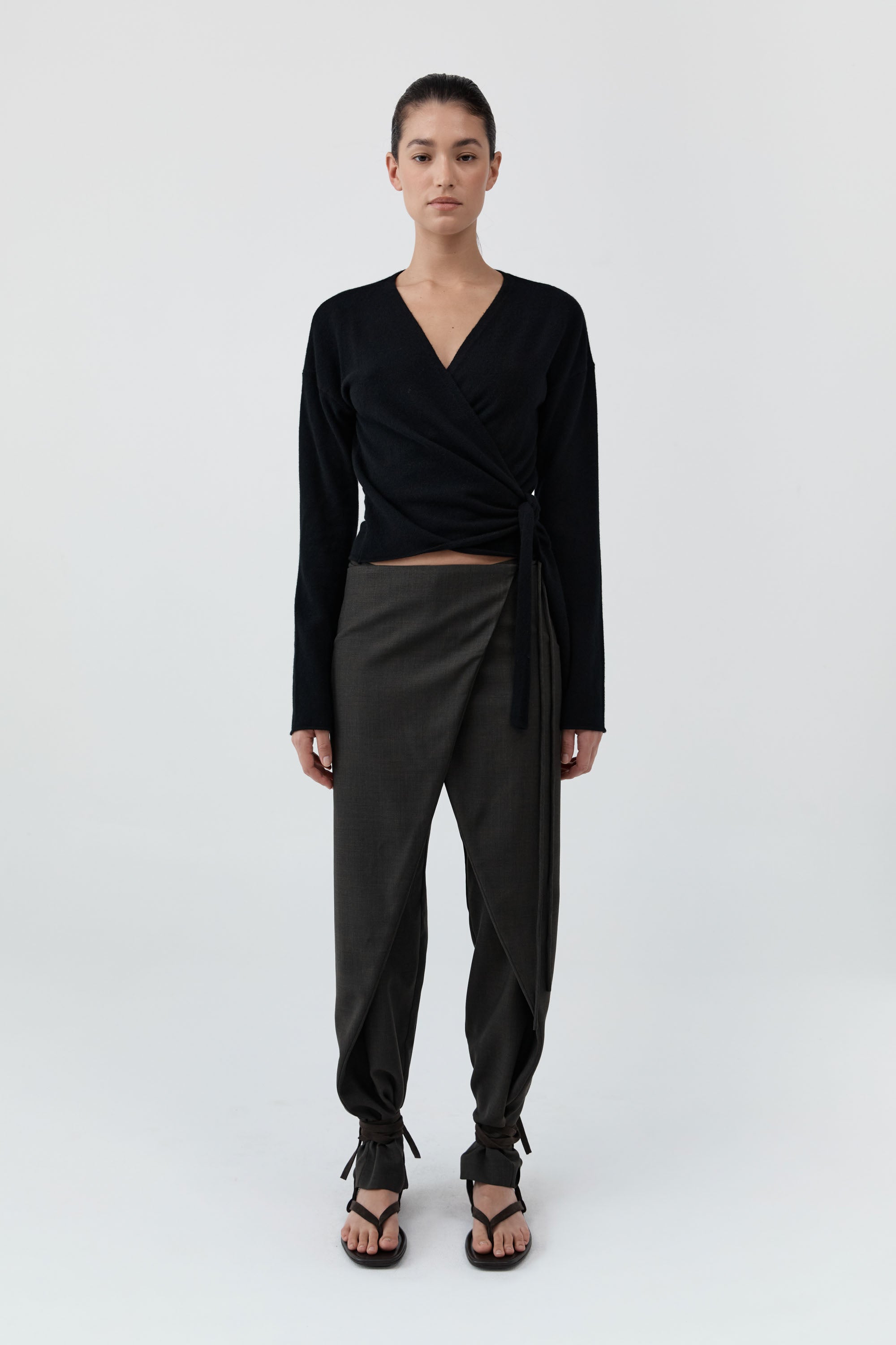 St Agni Baby Wool Wrap Top