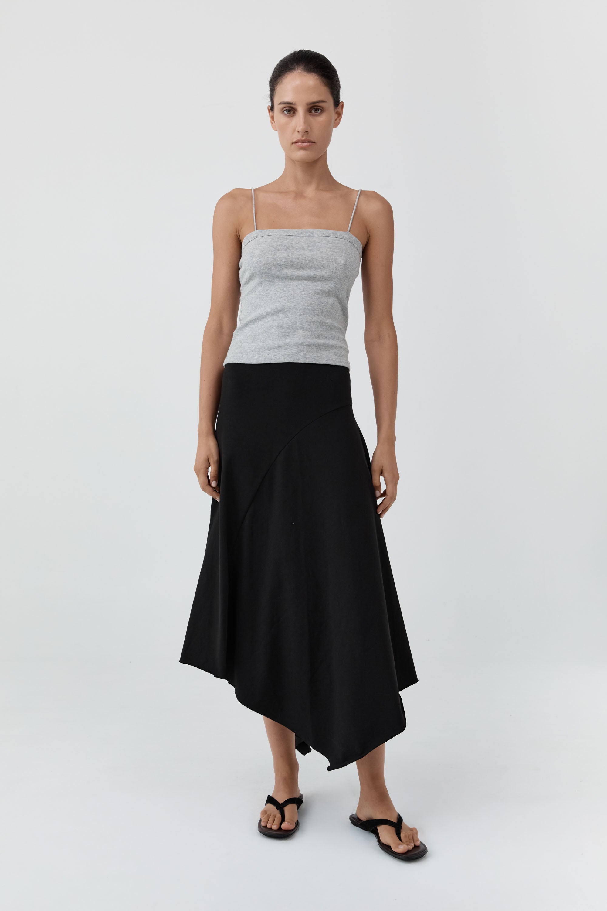 St Agni Asymmetrical Drape Skirt