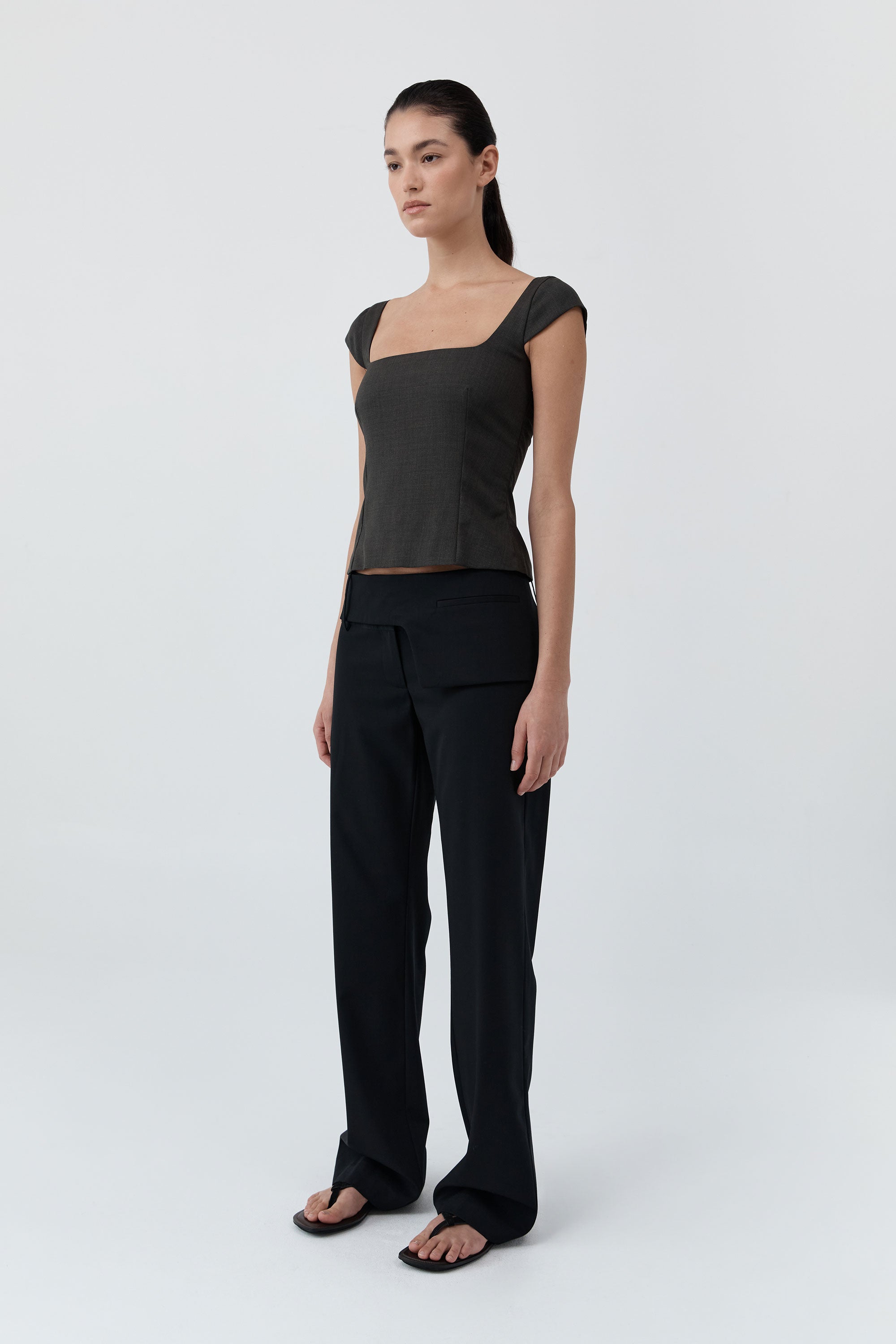 St Agni Wool Cap Sleeve Top