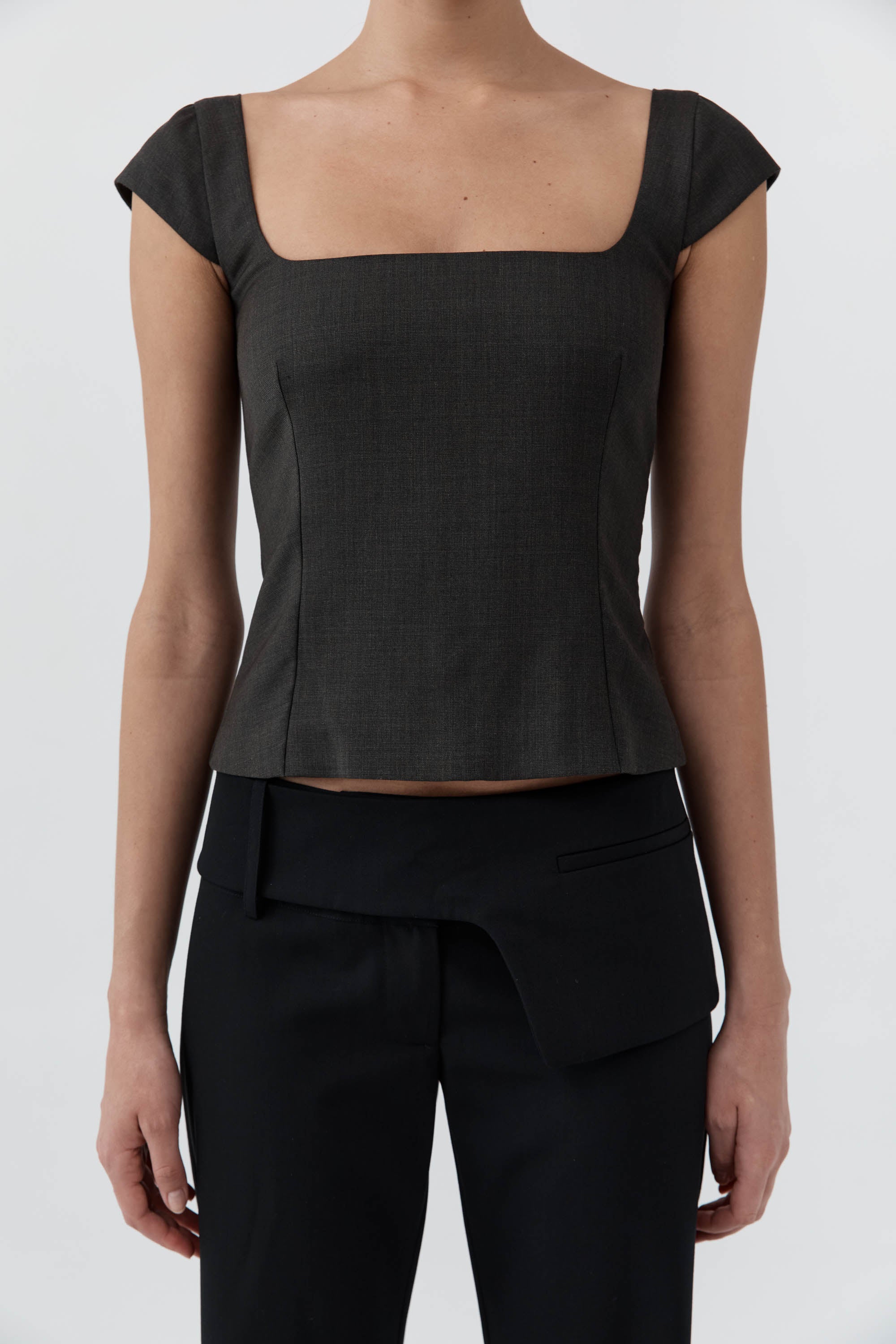 St Agni Wool Cap Sleeve Top