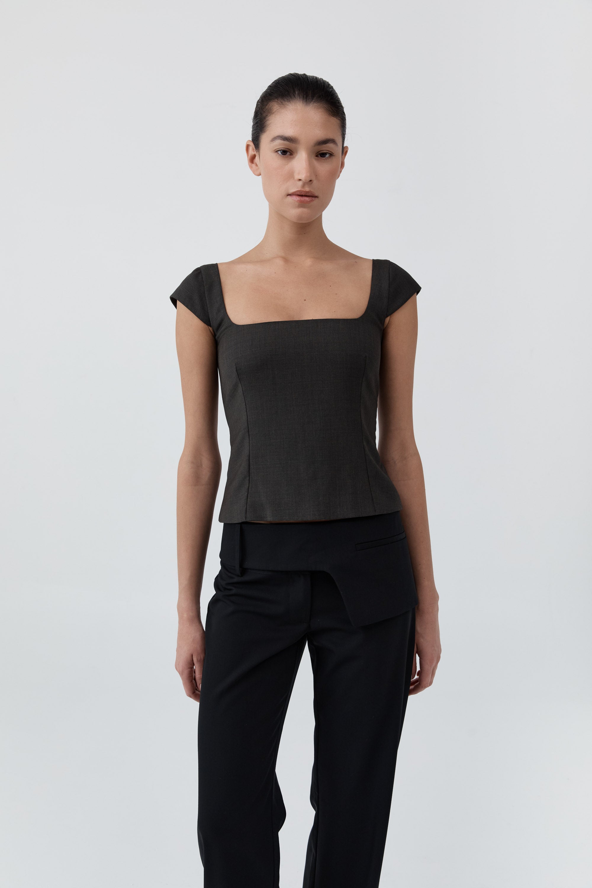 St Agni Wool Cap Sleeve Top
