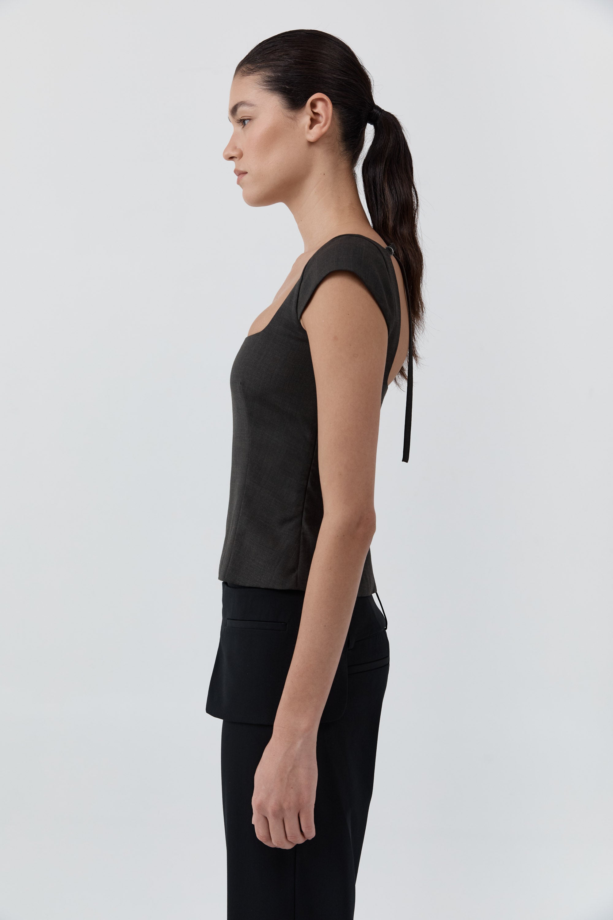 St Agni Wool Cap Sleeve Top
