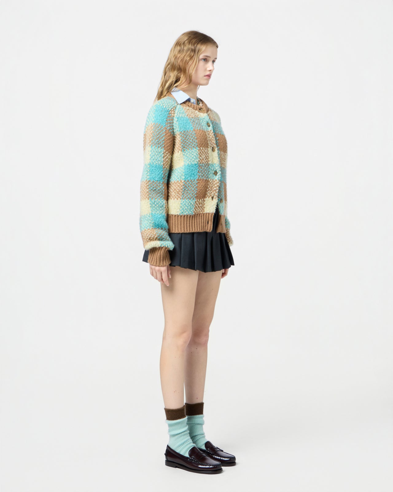 Guest in Residence Buffalo Plaid Cardigan