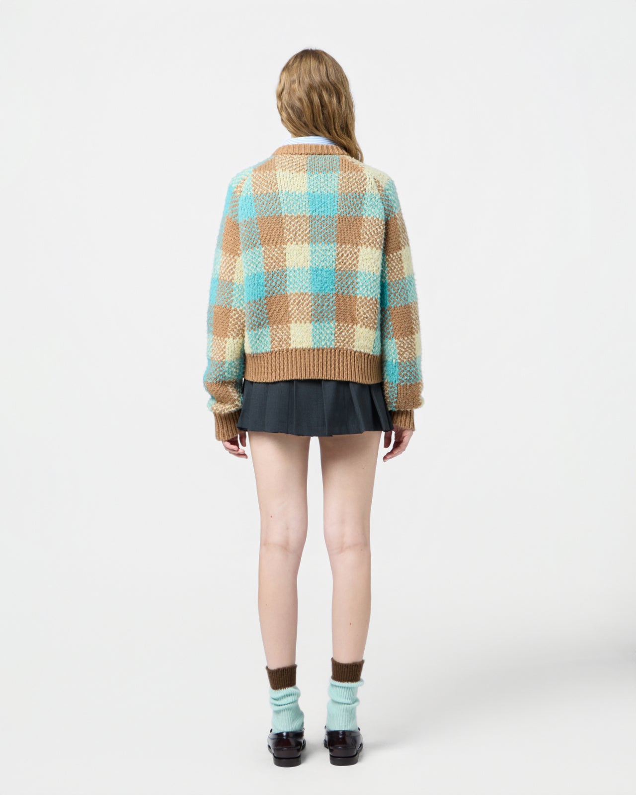 Guest in Residence Buffalo Plaid Cardigan