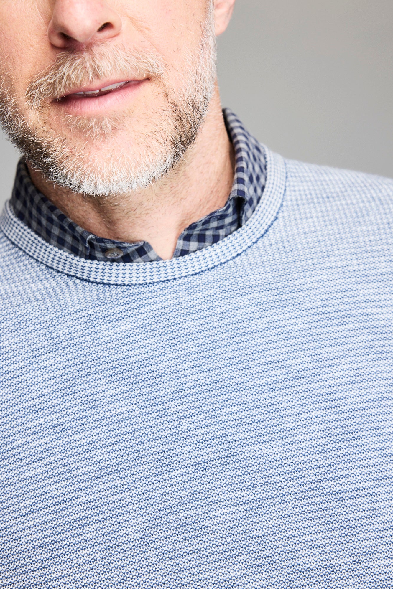 Billy Reid Tuck Stripe Crew Denim