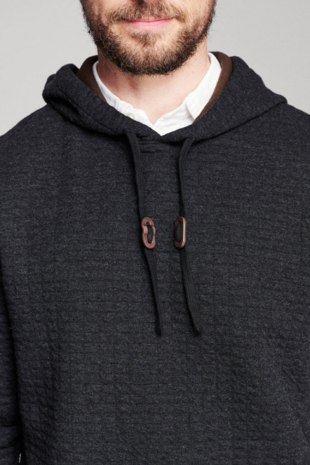 Billy Reid Box Quilt Hoodie Pullover