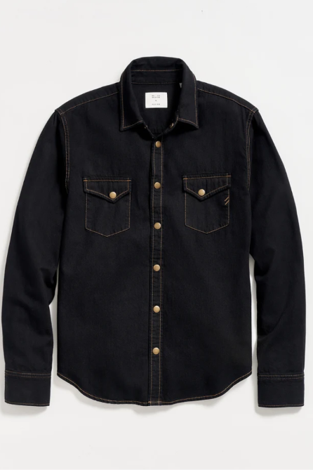 Billy Reid Shoals Denim Shirt - Black