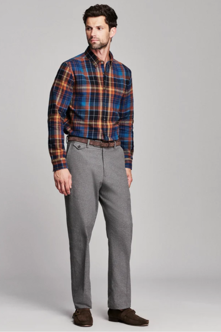Billy Reid Micro Block Plaid Tuscumbia Shirt
