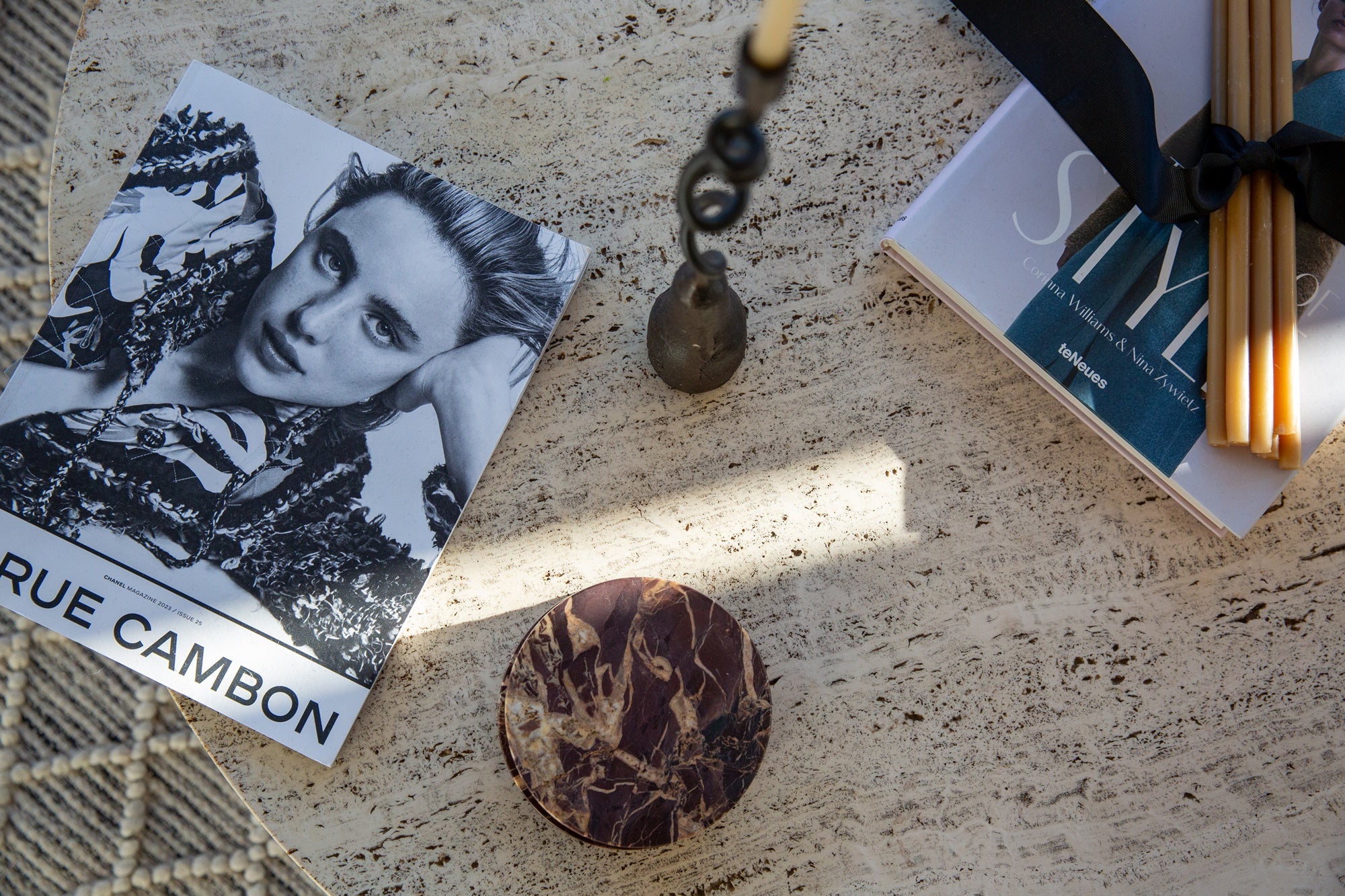 Anastasio Home Oversized Coasters in Cherry Gold