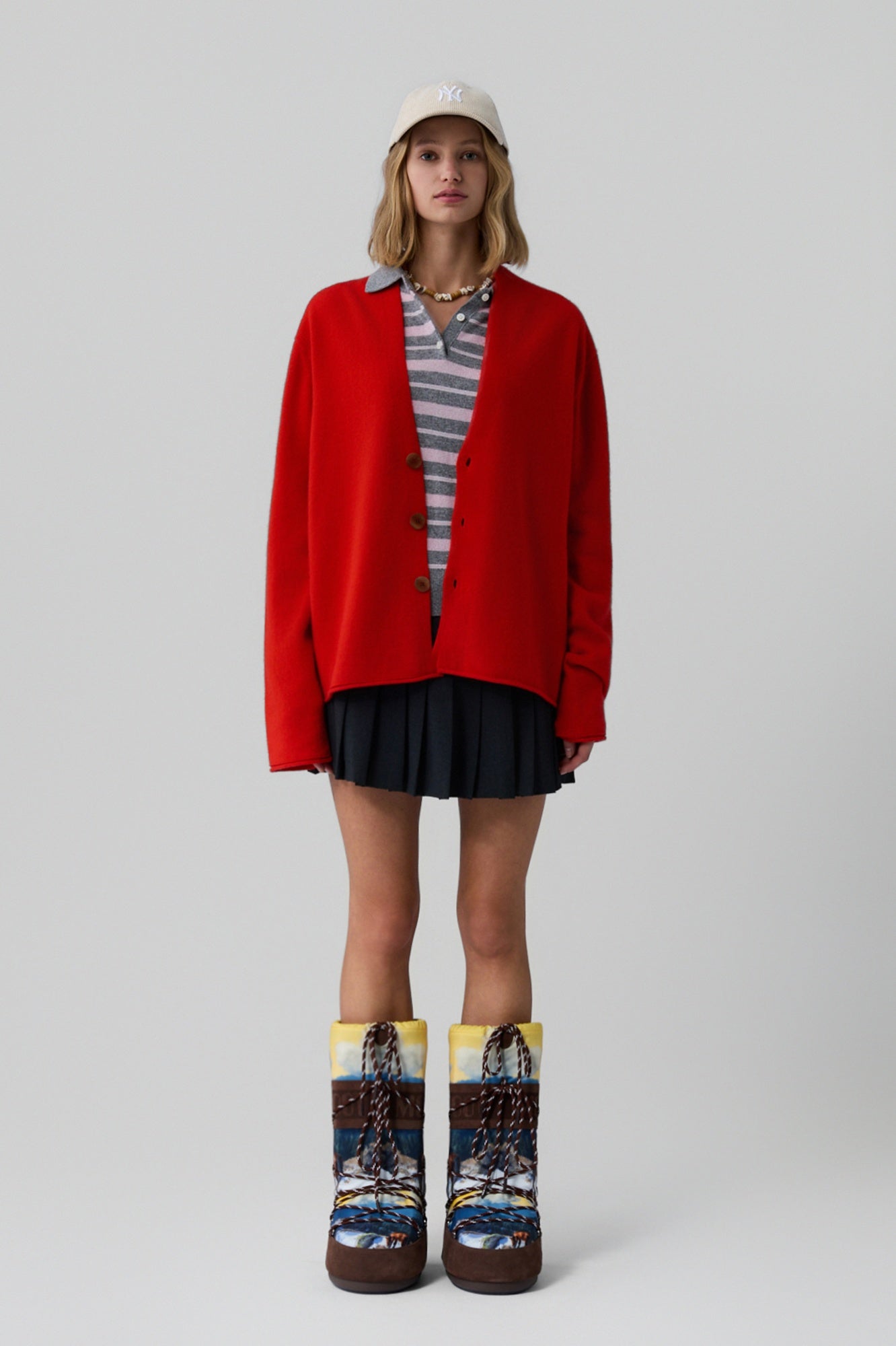 Guest in Residence Everywear Cardigan-Chili