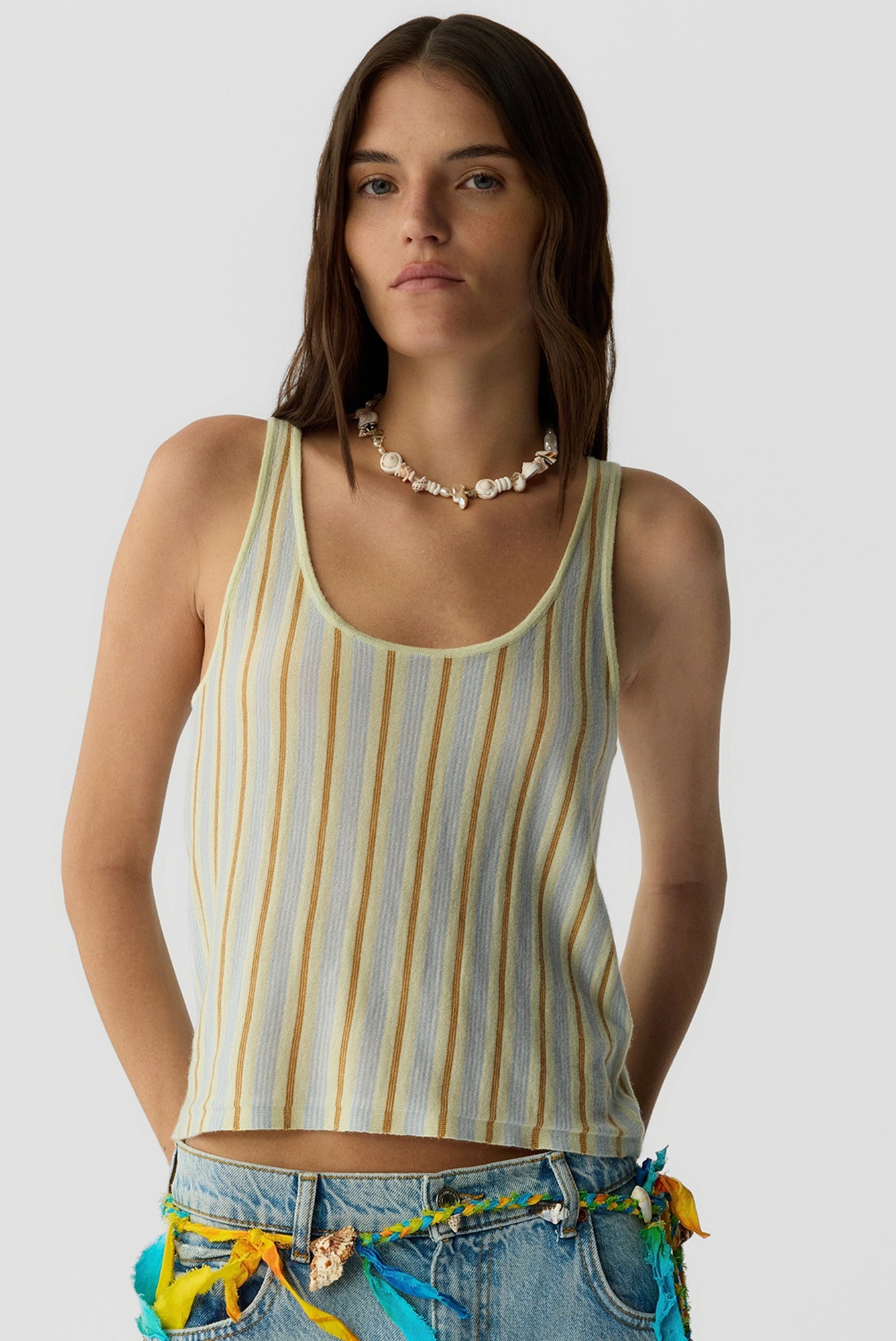 Guest in Residence Fine Stripe Tank