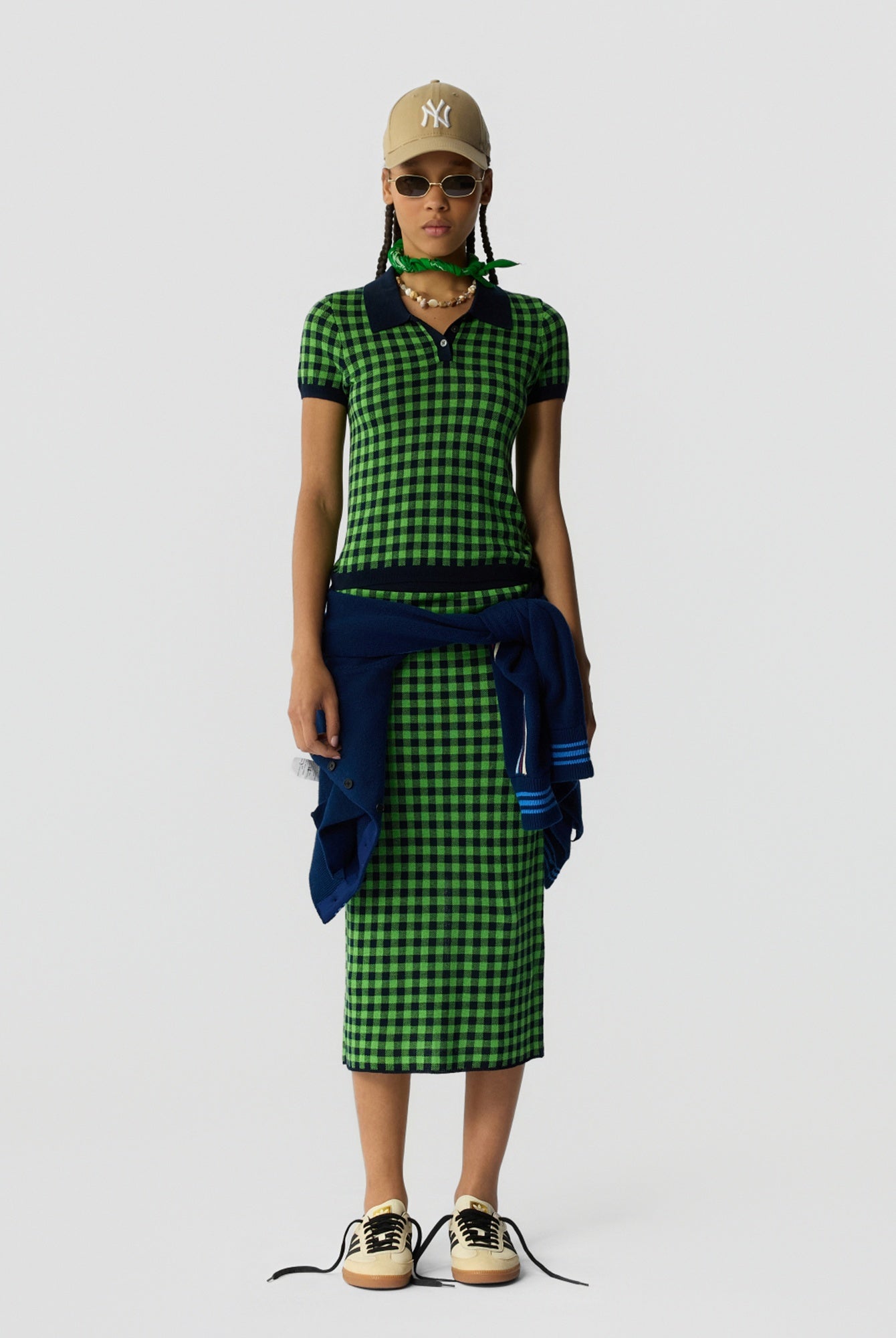 Guest in Residence Gingham Shrunken Polo