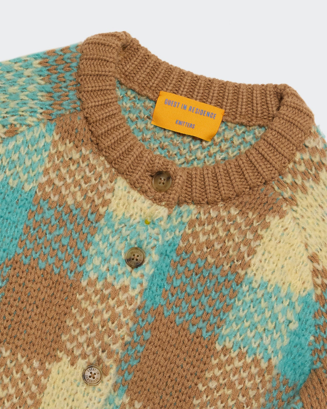 image of the Guest in Residence Buffalo Plaid Cardigan