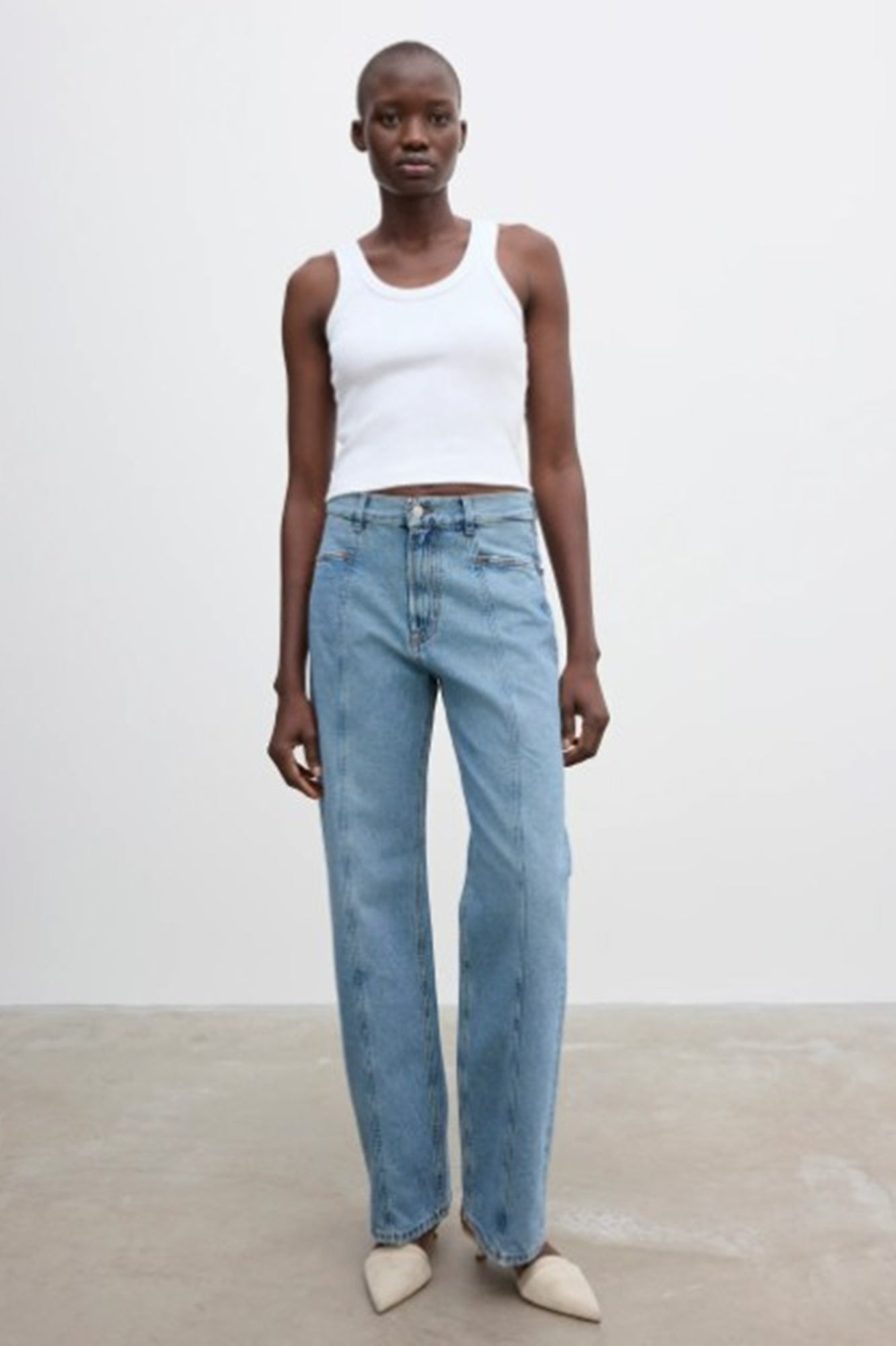 image of a model wearing the House of Dagmar Loose Fit Denim