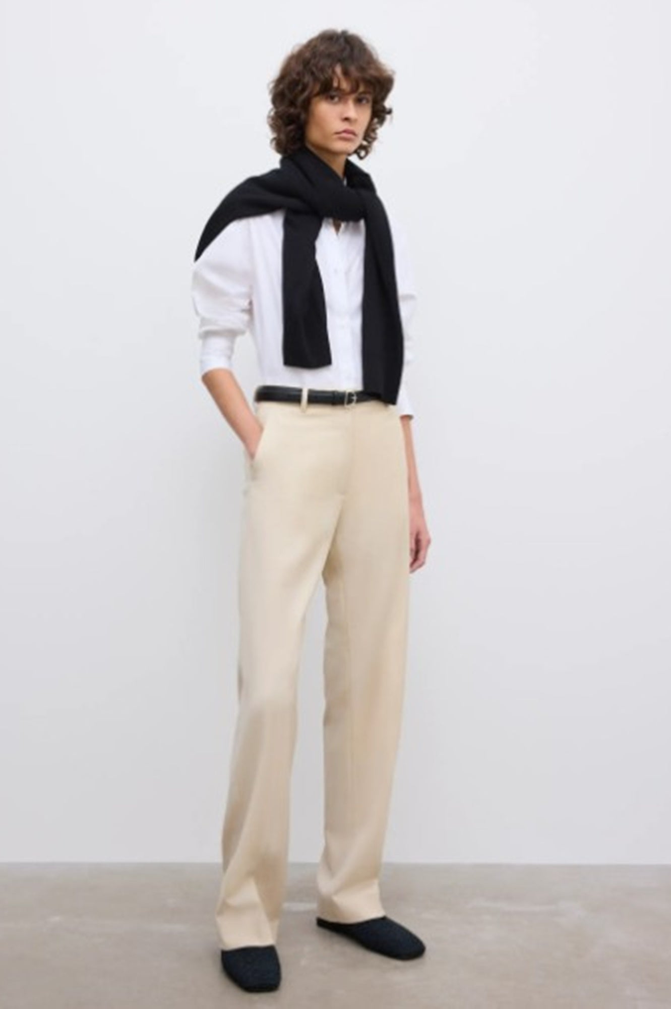 image of a model wearing the House of Dagmar Classic Suit Trousers