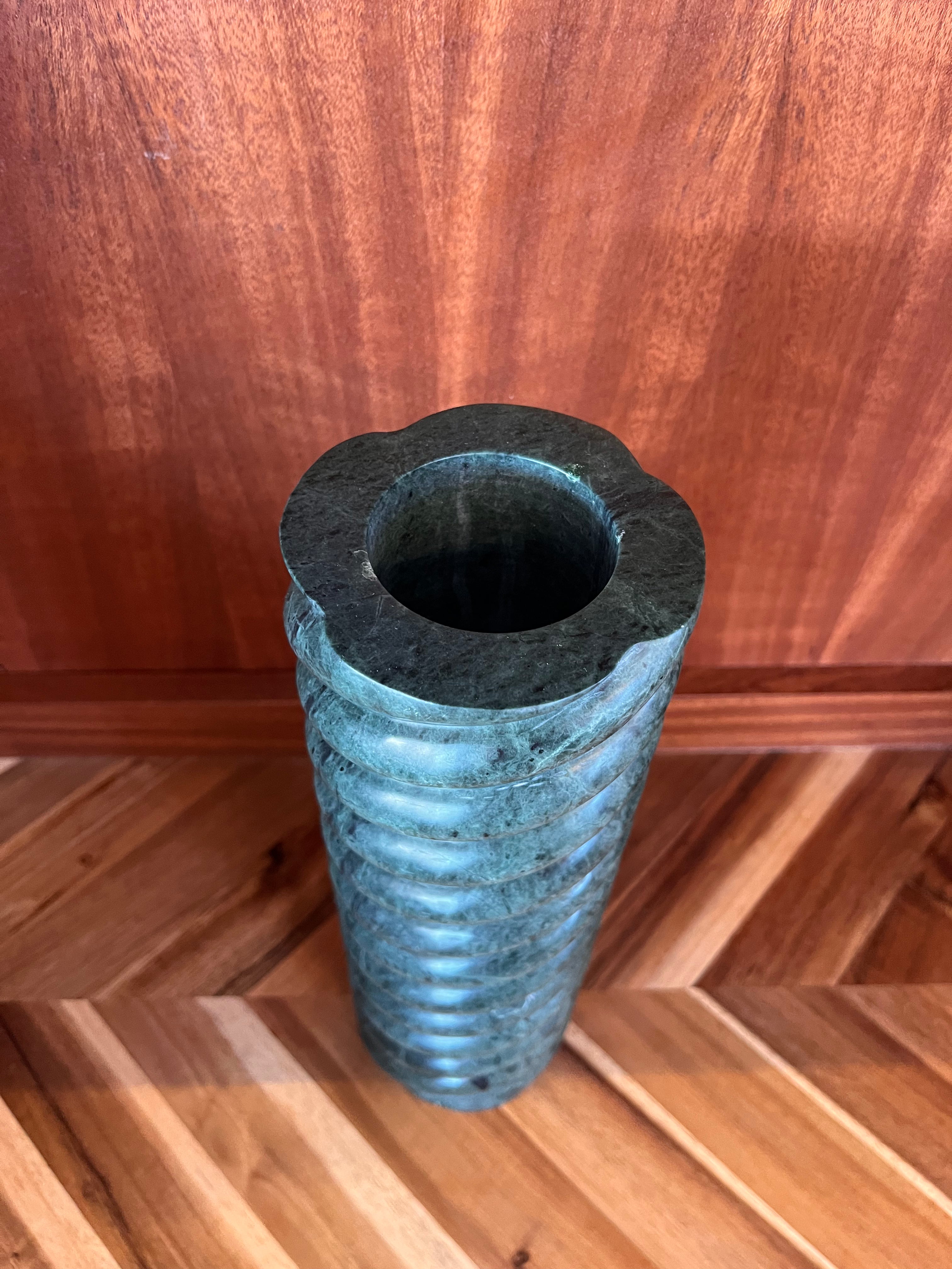 Anastasio Home Tall Swell Vase in Emerald