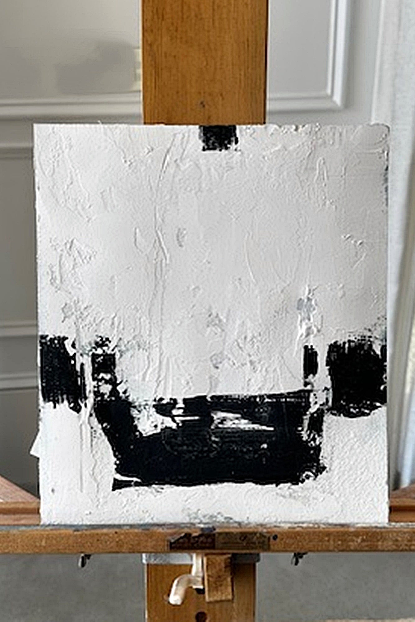 Monica Brressan Original Painting Structural Silence, on Cotton Paper 9.5" X 11"