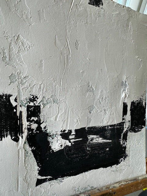 Monica Brressan Original Painting Structural Silence, on Cotton Paper 9.5" X 11"