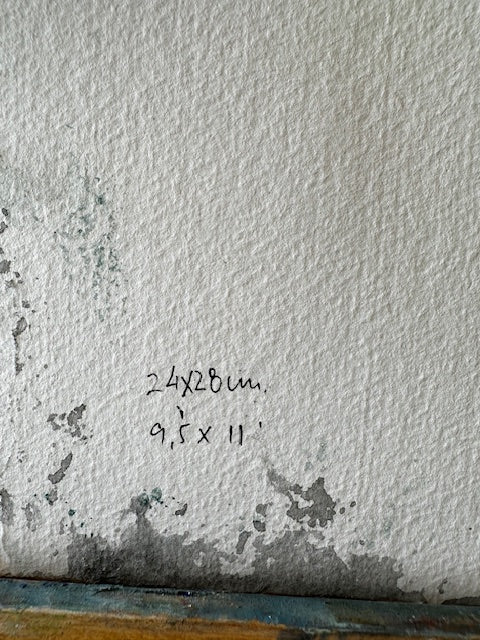Monica Brressan Original Painting Structural Silence, on Cotton Paper 9.5" X 11"