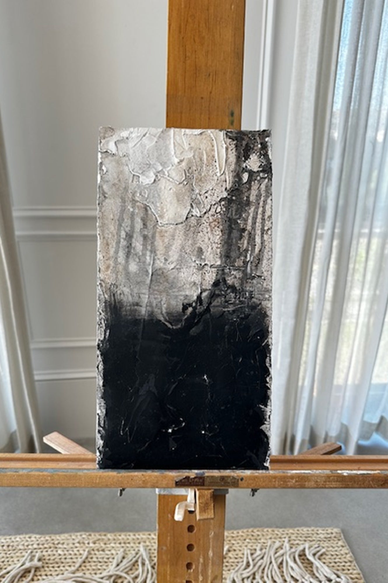 Monica Brressan Original Painting Sediment III, on Cotton Paper 7.5" X 15"