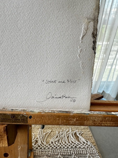 Monica Brressan Structural Silence II, Painting, on Cotton Paper 10.2" X 15.2"