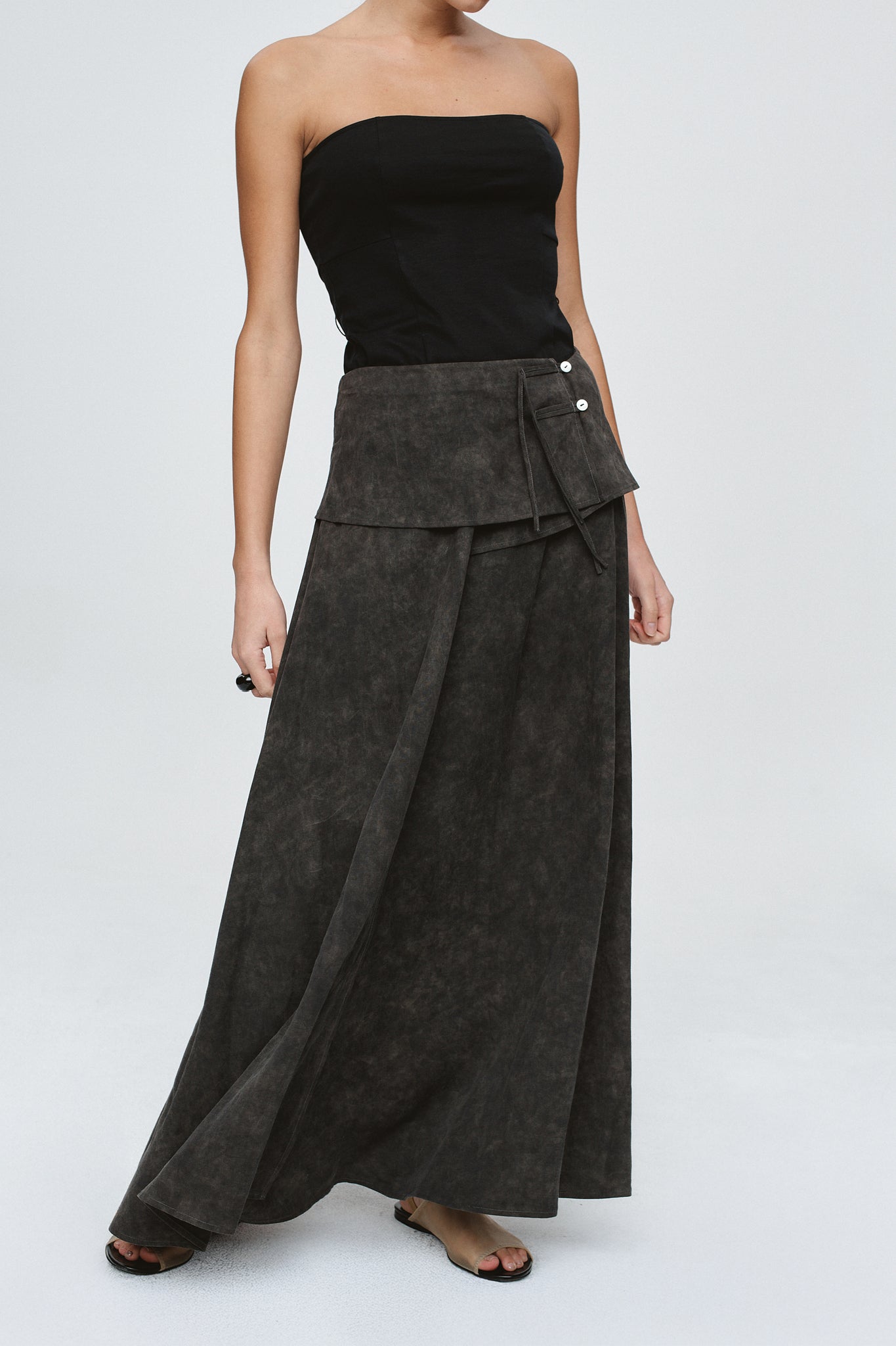 image of a model wearing the Marle Taffy Skirt