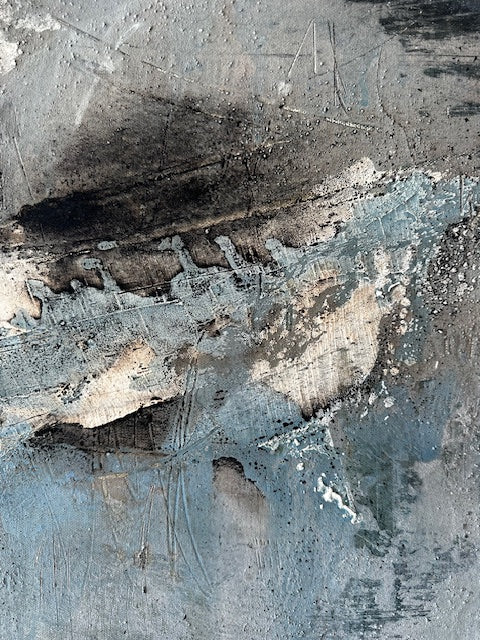 Abstract art with textured surface and color variations