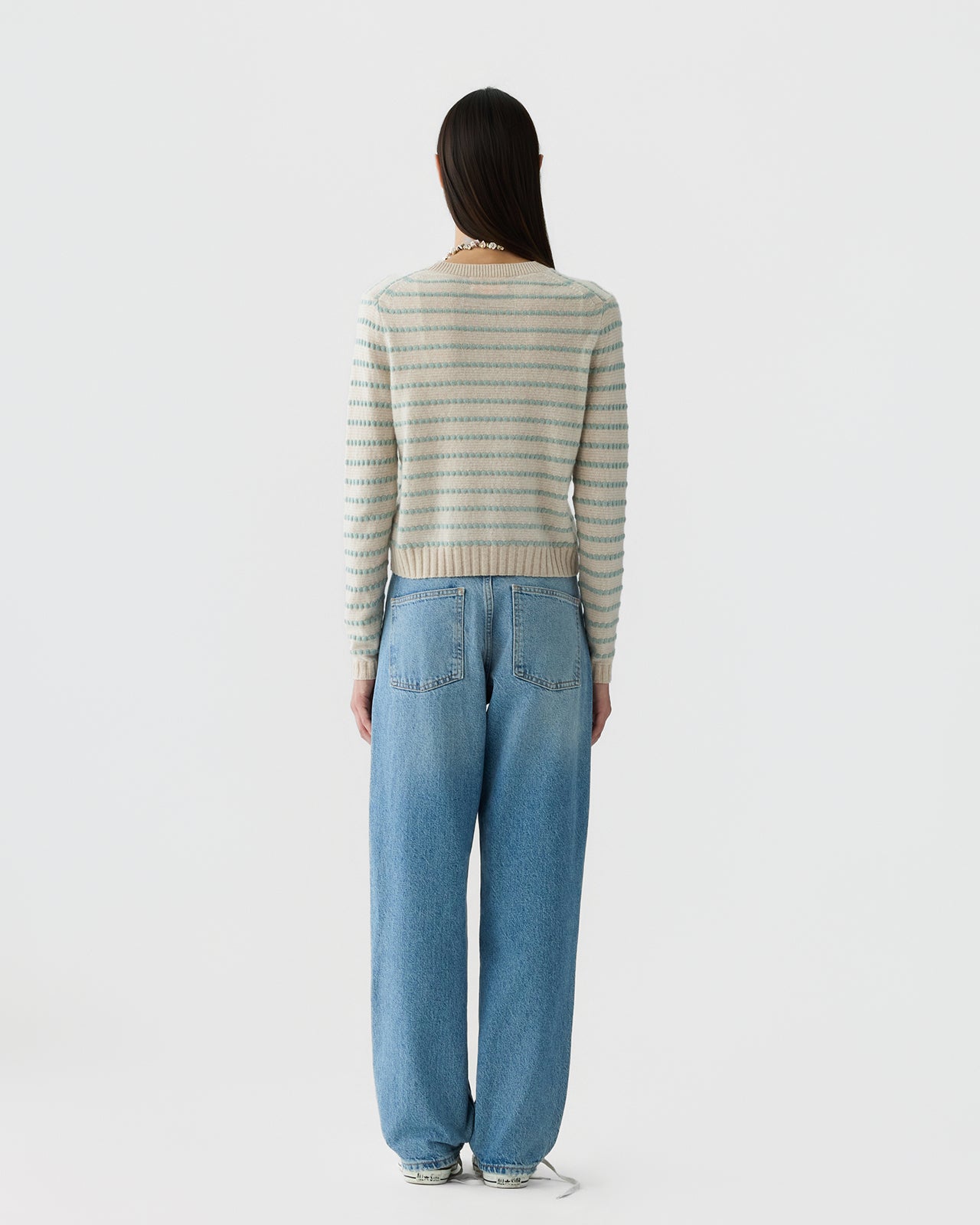 Guest in Residence Pebble Stripe Shrunken Crew