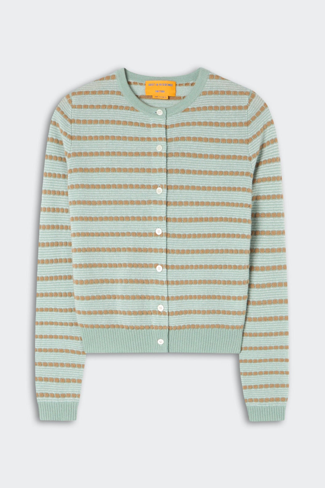 flat image of the Guest in Residence Pebble Stripe Jane Cardigan