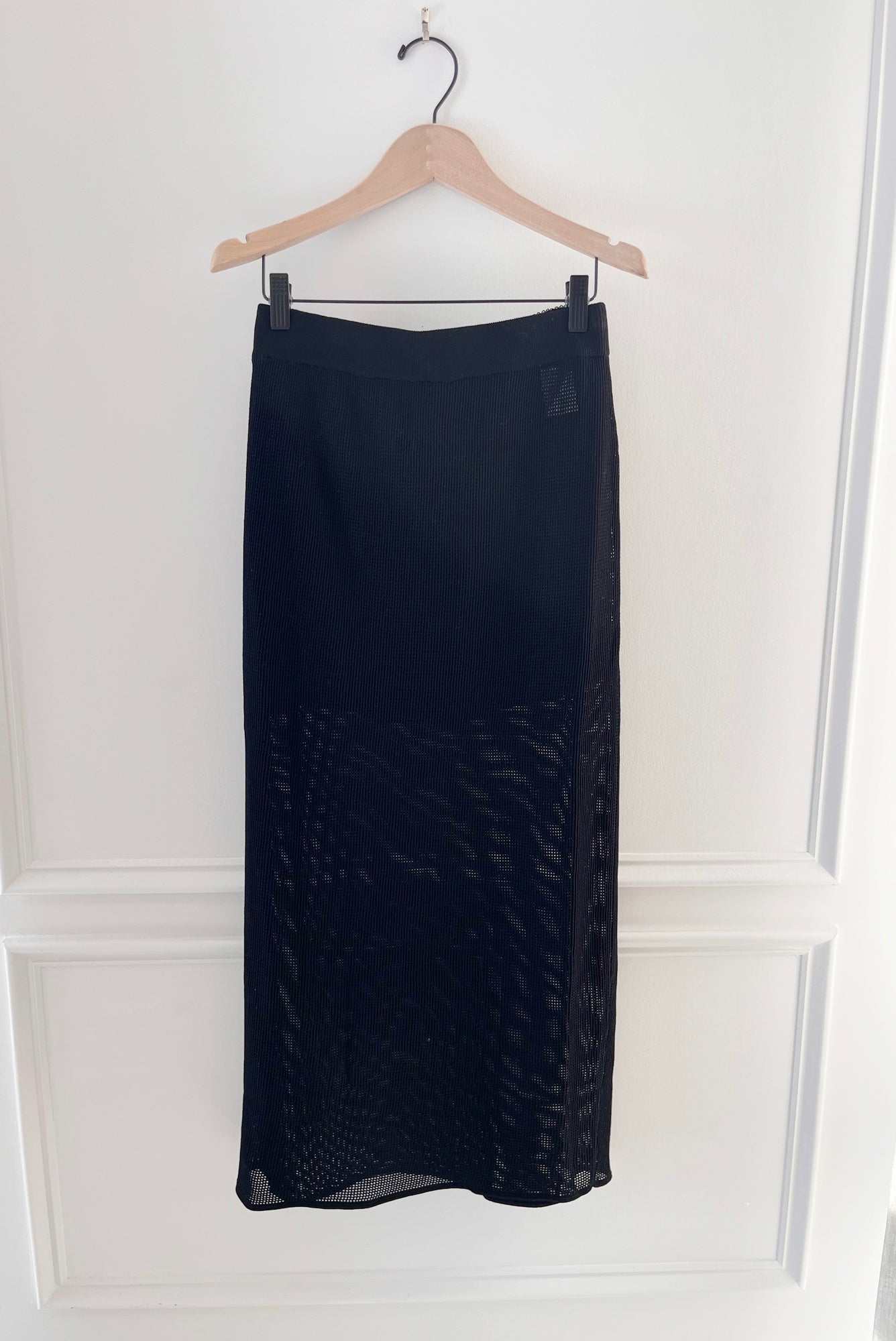 Alysi Knit Mesh Midi Skirt