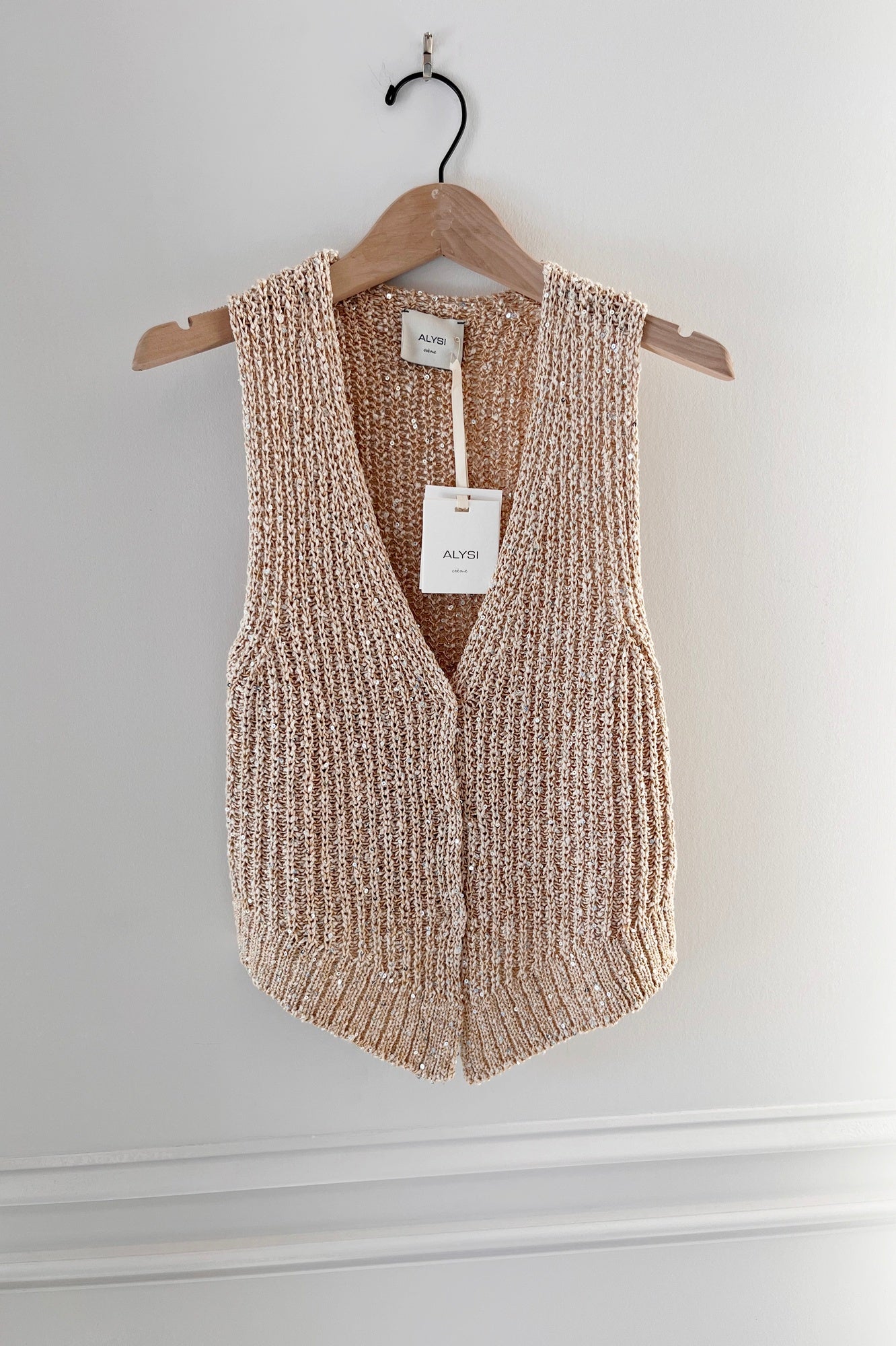 Alysi Sequin Knit Vest