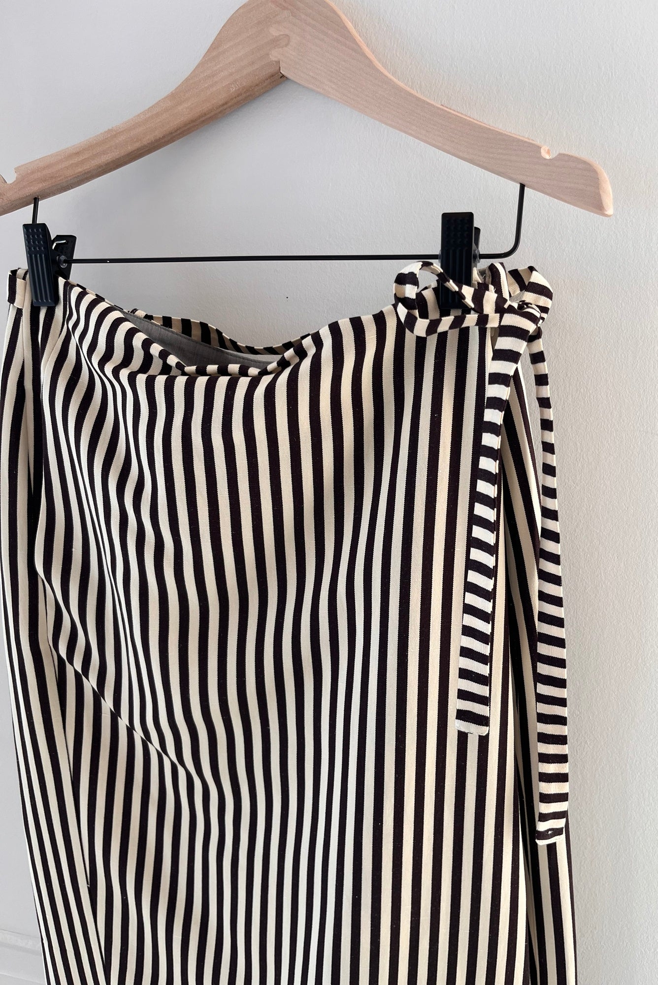 Alysi Striped Wrap Skirt