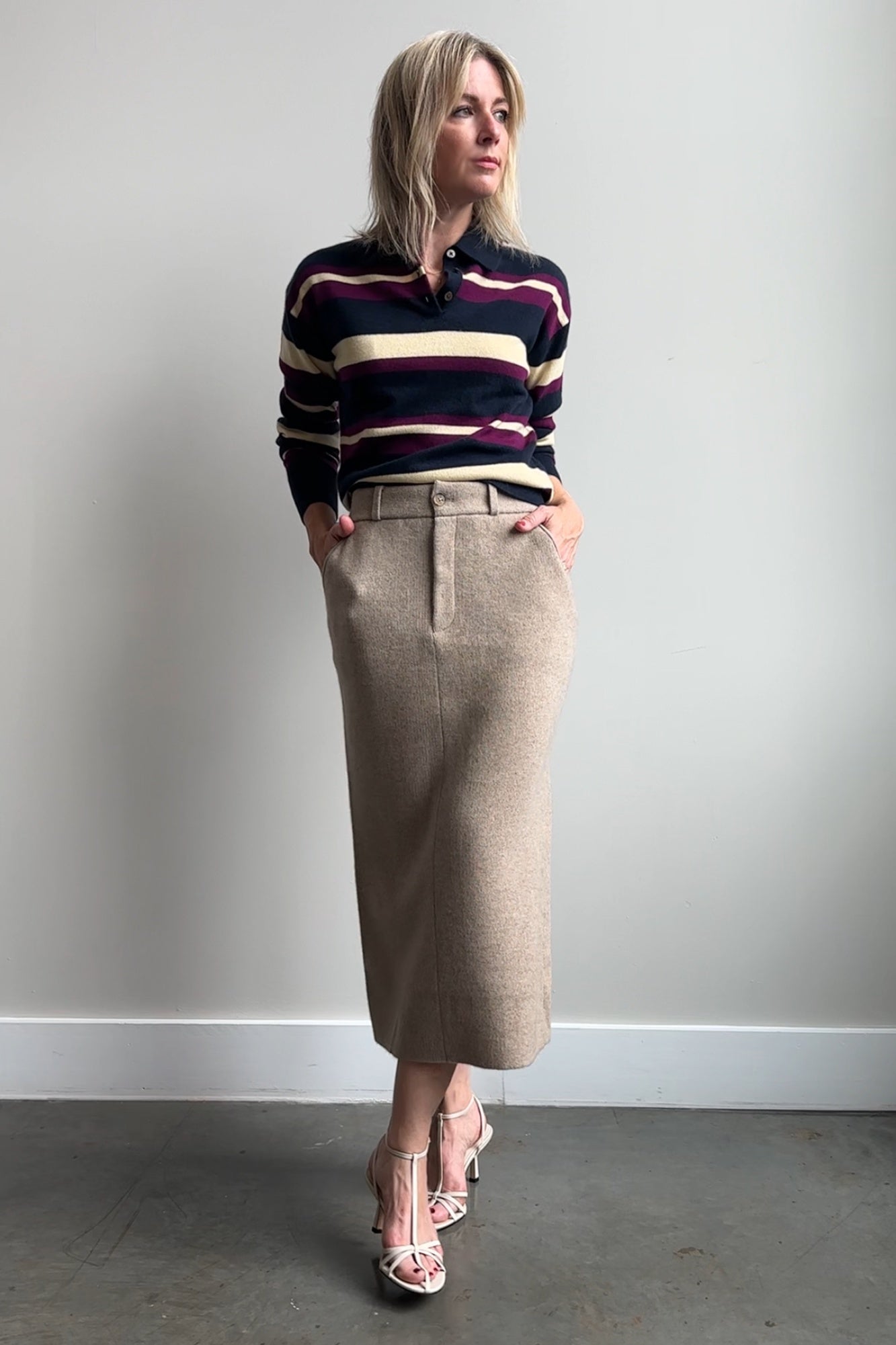 Guest in Residence Collegiate Stripe Polo