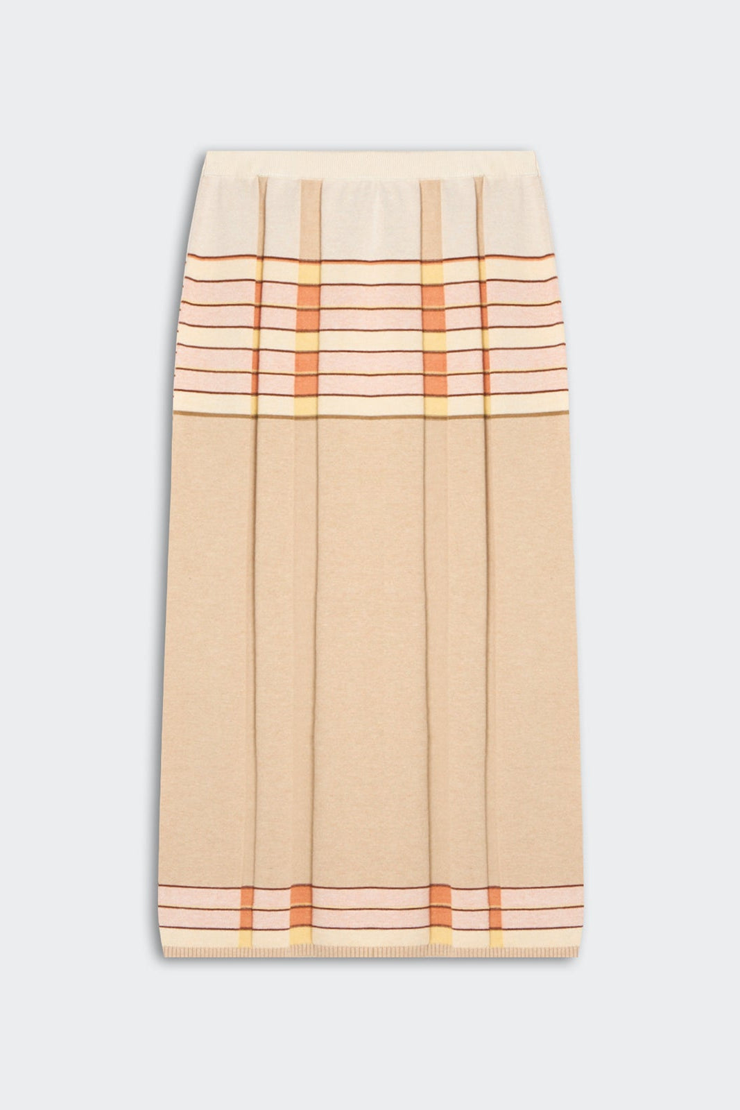 flat image of the Guest in Residence Plaited Rib Skirt