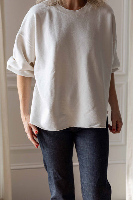 Rachel Comey Fond Sweatshirt, Dirty White-Back in Stock