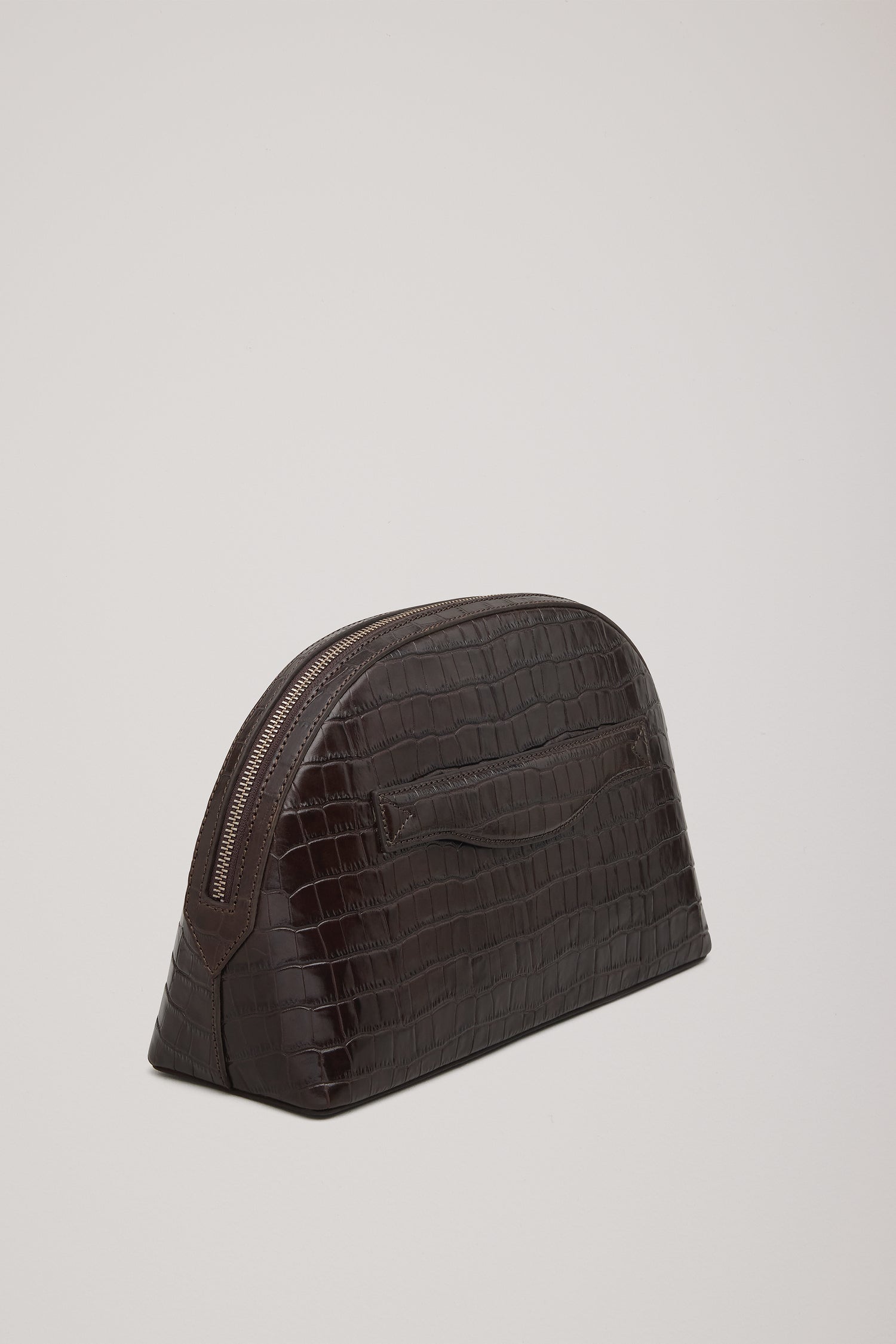 A Emery Halloran Clutch-Bistre Croc