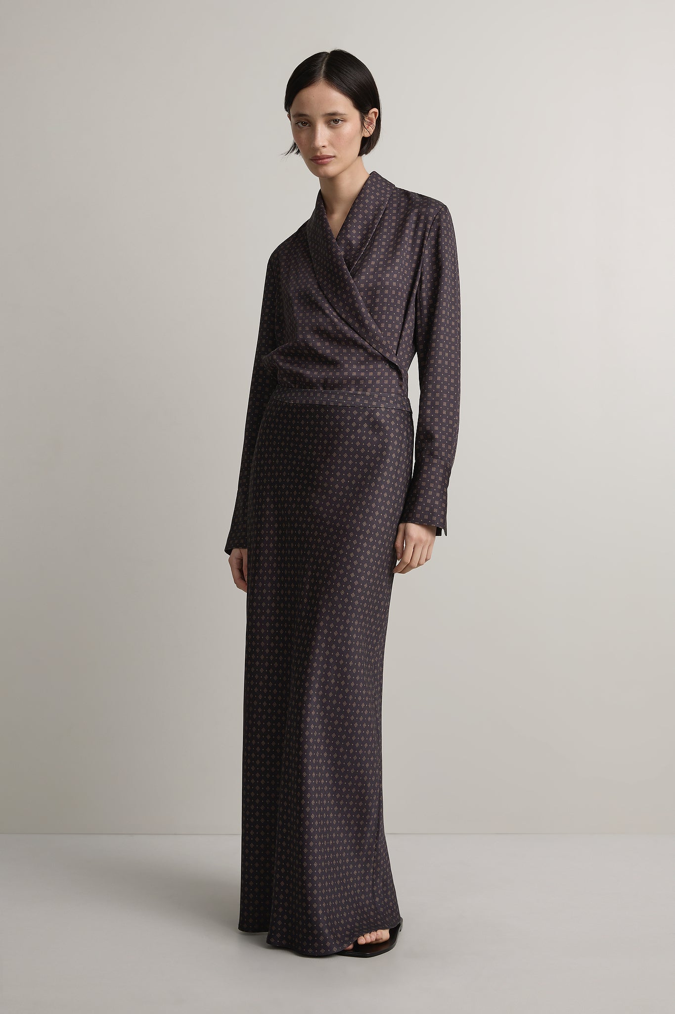 A Emery Riva Bias Skirt-Ink Foulard