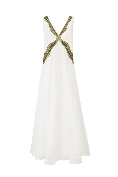 Flat image of the sancia rhapsody dress in white