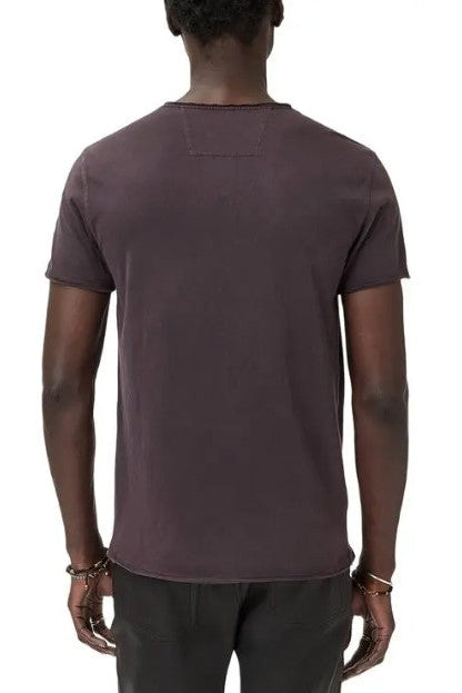John Varvatos Short Sleeve Raw Edge Beaded Skull Tee