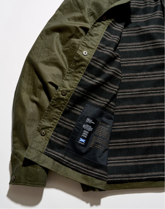 Close up of the Billy Reid Harrison Jacket against a white background