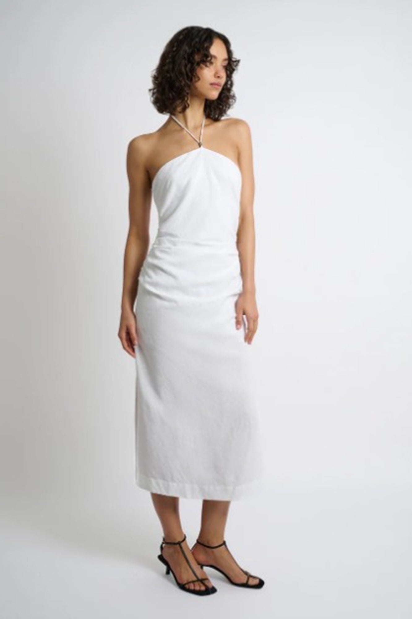 Onia Ruched Halter Dress