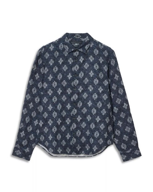 John Varvatos Ross Long Sleeve Covered Placket Shirt-94RC